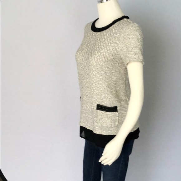 NWT WHBM Tweed Chain Boxy Top Size Small - Picture 10 of 16